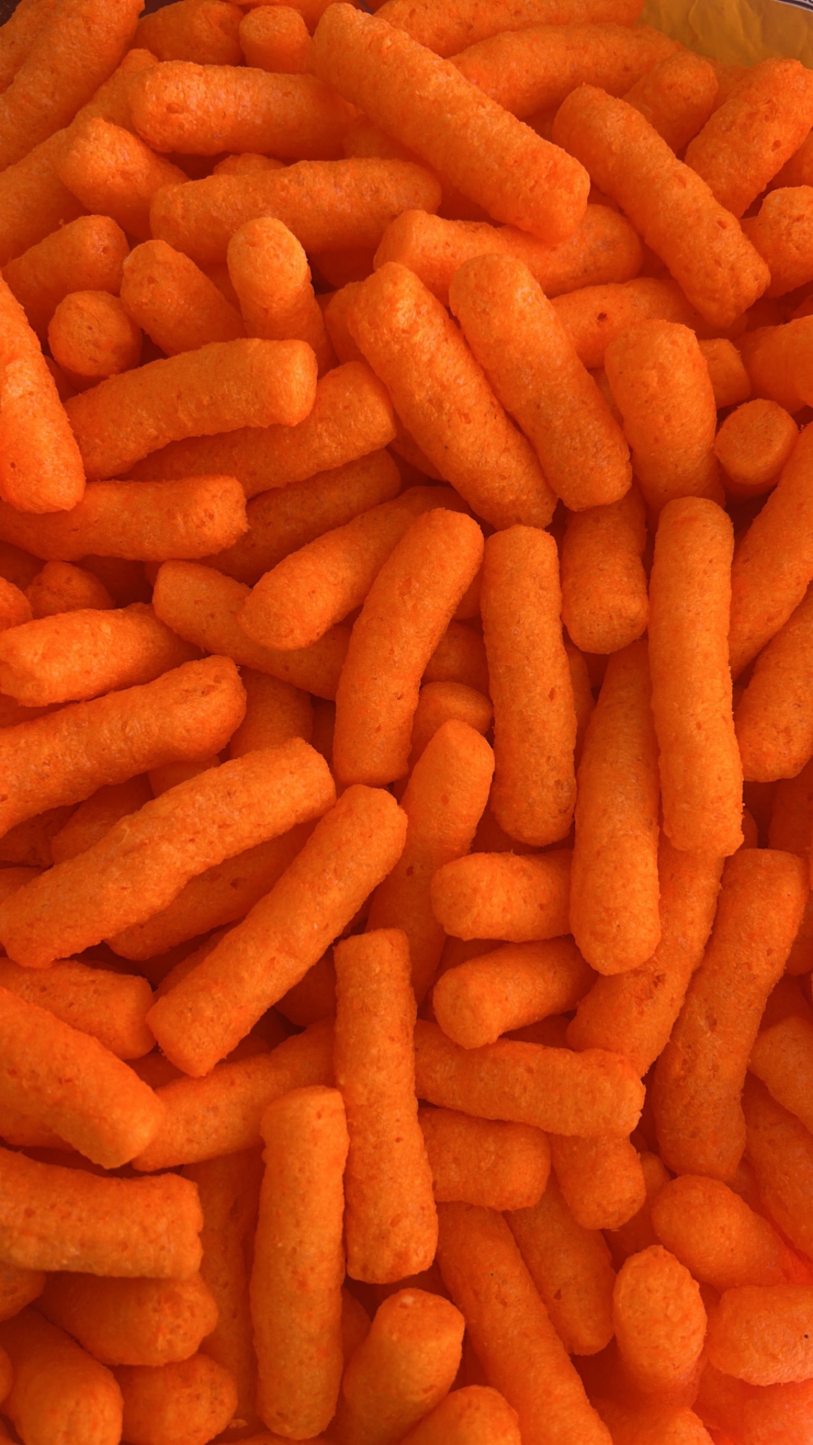 Botana de maíz enchilada color naranja